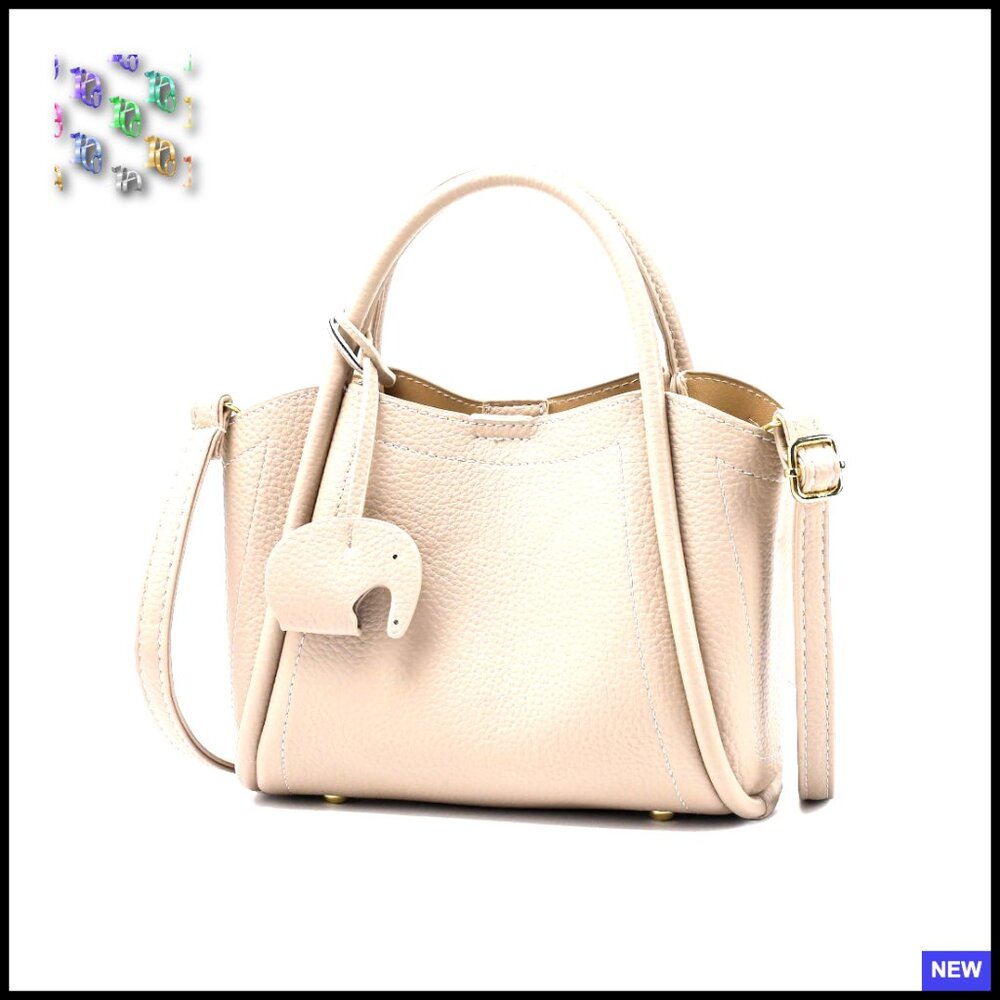 Faux Leather Mini Crossbody Purse With Top Handle Adjustable Strap Elegant
